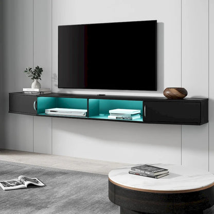Fitueyes 70 Floating TV Stand Wall Mounted TV Shelf Media Console