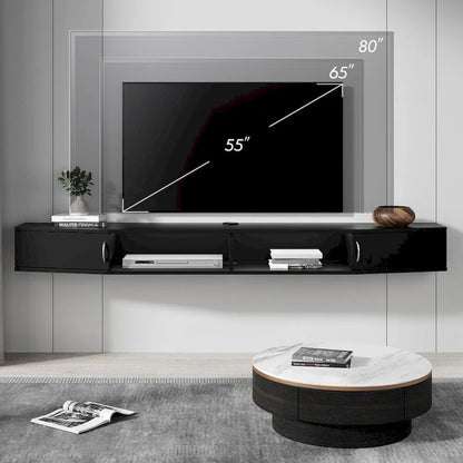 Fitueyes 70 Floating TV Stand Wall Mounted TV Shelf Media Console