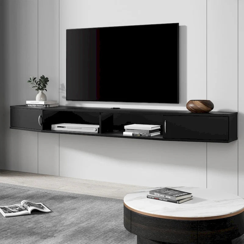 Fitueyes 70 Floating TV Stand Wall Mounted TV Shelf Media Console