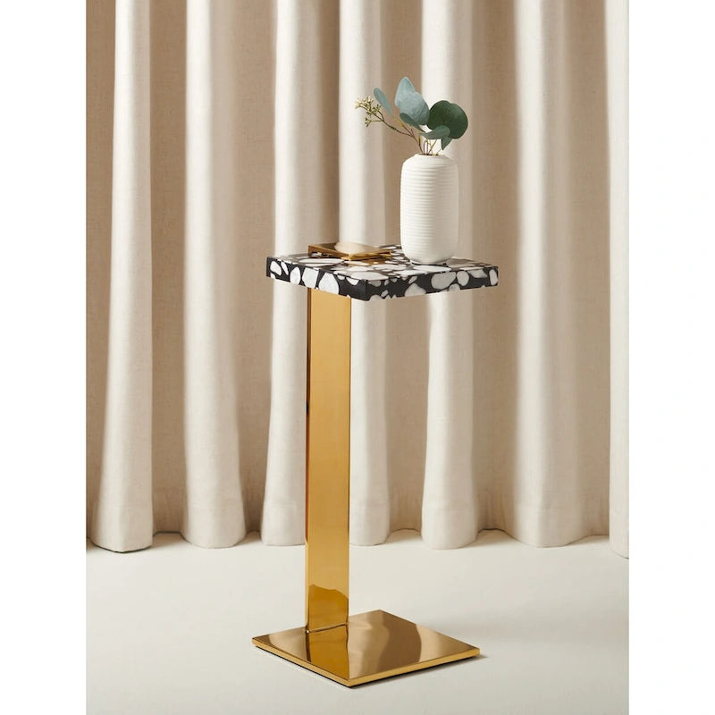 SAFAVIEH Couture Shiloh Acrylic Drink Table - 9.8 W x 9.8 L x 24 H - 10Wx10Dx24H