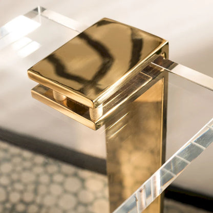 SAFAVIEH Couture Shiloh Acrylic Drink Table - 9.8 W x 9.8 L x 24 H - 10Wx10Dx24H