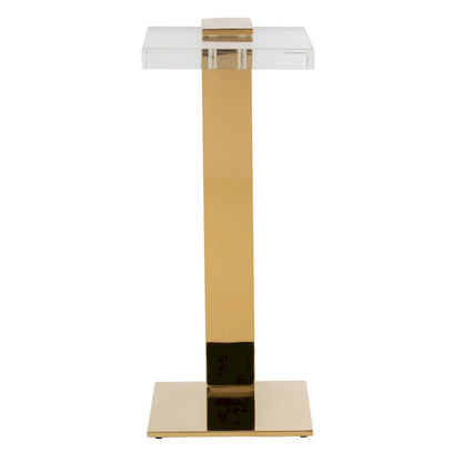 SAFAVIEH Couture Shiloh Acrylic Drink Table - 9.8 W x 9.8 L x 24 H - 10Wx10Dx24H