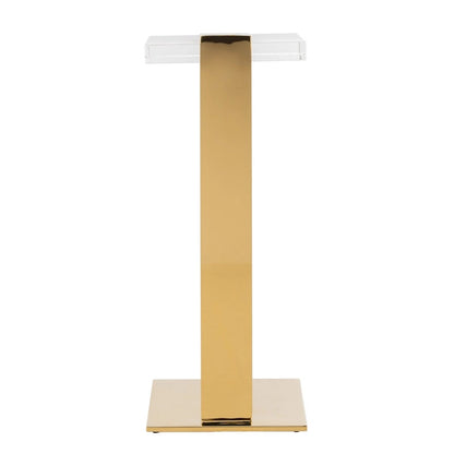 SAFAVIEH Couture Shiloh Acrylic Drink Table - 9.8 W x 9.8 L x 24 H - 10Wx10Dx24H