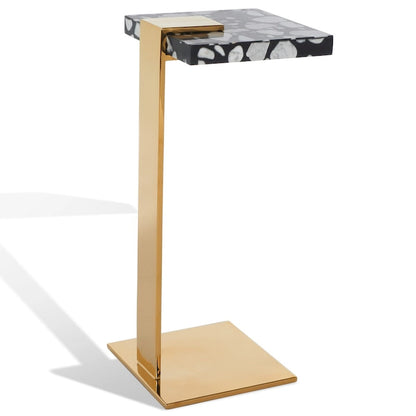 SAFAVIEH Couture Shiloh Acrylic Drink Table - 9.8 W x 9.8 L x 24 H - 10Wx10Dx24H