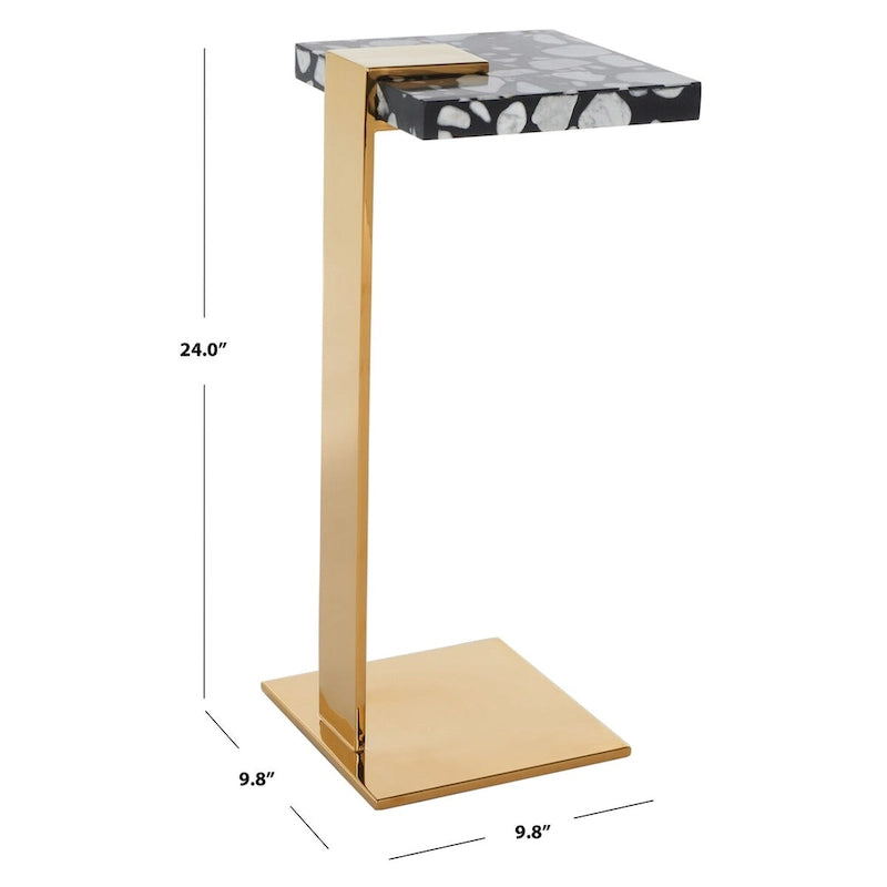 SAFAVIEH Couture Shiloh Acrylic Drink Table - 9.8 W x 9.8 L x 24 H - 10Wx10Dx24H