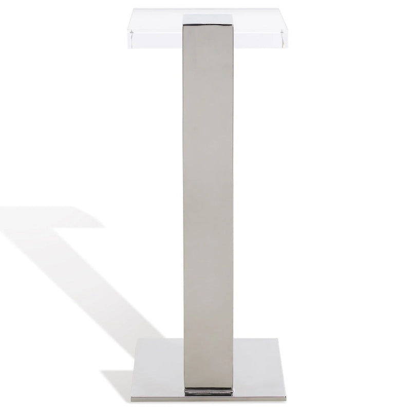 SAFAVIEH Couture Shiloh Acrylic Drink Table - 9.8 W x 9.8 L x 24 H - 10Wx10Dx24H