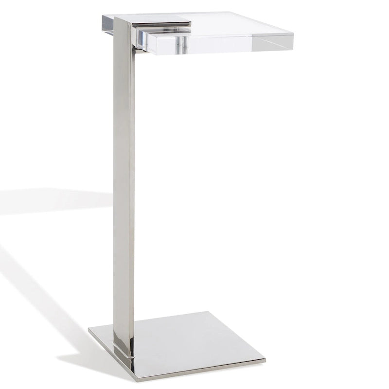SAFAVIEH Couture Shiloh Acrylic Drink Table - 9.8 W x 9.8 L x 24 H - 10Wx10Dx24H