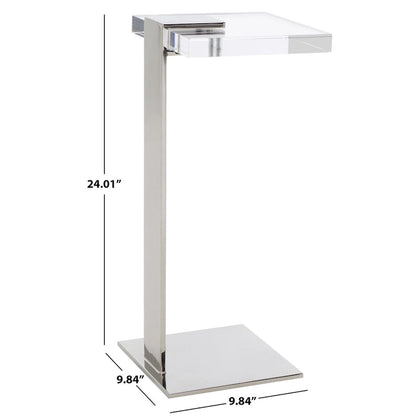 SAFAVIEH Couture Shiloh Acrylic Drink Table - 9.8 W x 9.8 L x 24 H - 10Wx10Dx24H