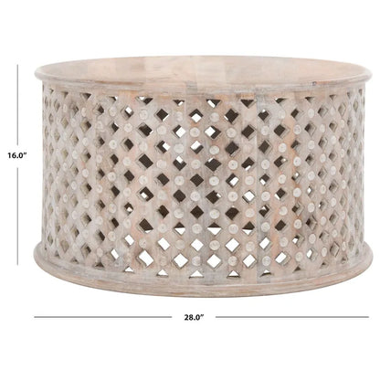 SAFAVIEH Pere Round Coffee Table - 28 L x 28 D x 16 H - 28Wx28Dx16H