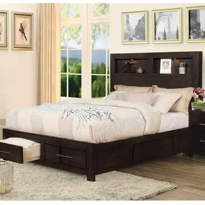 Furniture of America Dito Transitional Solid Wood Storage Bed