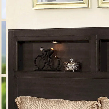 Furniture of America Dito Transitional Solid Wood Storage Bed