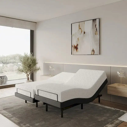 Nestl Adjustable Massaging Bed Frame Base with Wireless Remote