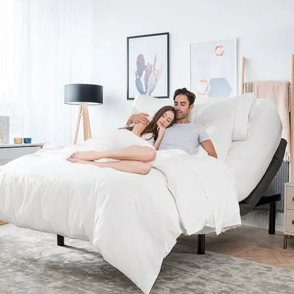 Nestl Adjustable Massaging Bed Frame Base with Wireless Remote
