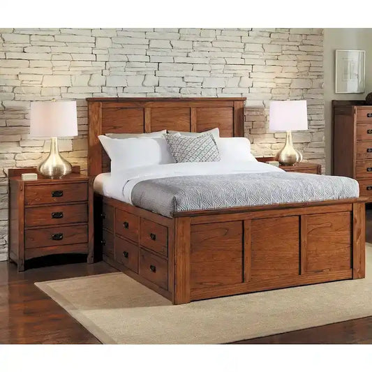 Aira 3-piece Solid Wood Queen Storage Bedroom Set