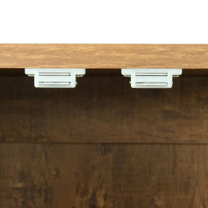 High Armoire Wardrobe and Storage Cabinet with 2 Doors and 3 Partitions to Separate 4 Storage Spaces 29.53W x 15.75 D x70.87H