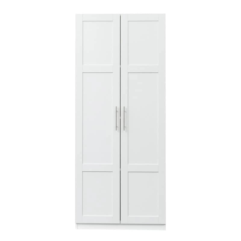 High Armoire Wardrobe and Storage Cabinet with 2 Doors and 3 Partitions to Separate 4 Storage Spaces 29.53W x 15.75 D x70.87H