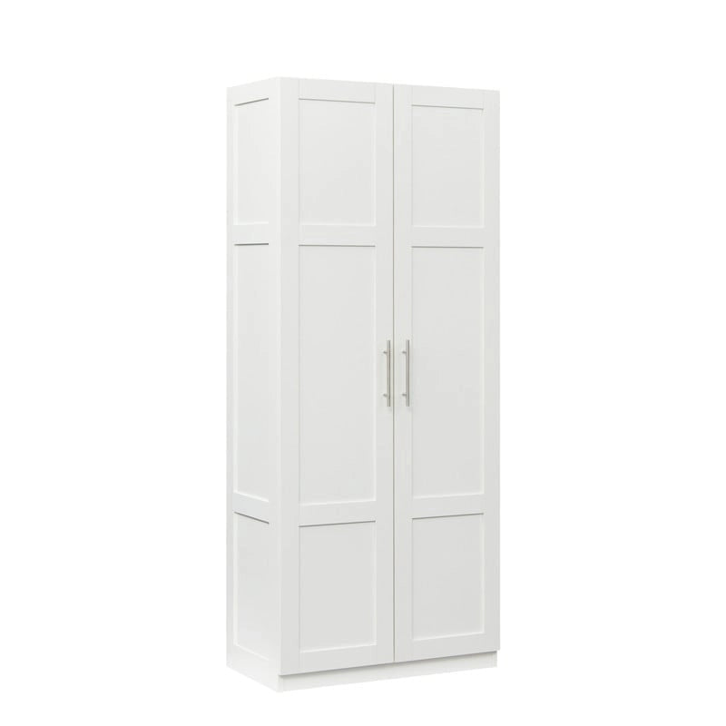 High Armoire Wardrobe and Storage Cabinet with 2 Doors and 3 Partitions to Separate 4 Storage Spaces 29.53W x 15.75 D x70.87H