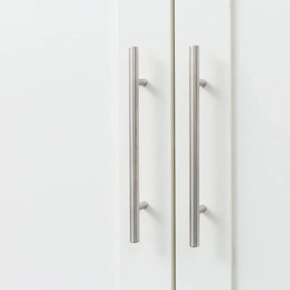 High Armoire Wardrobe and Storage Cabinet with 2 Doors and 3 Partitions to Separate 4 Storage Spaces 29.53W x 15.75 D x70.87H