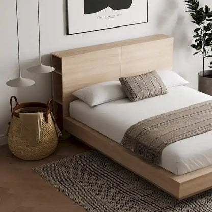Marconi Platform Bed with Storage Headboard