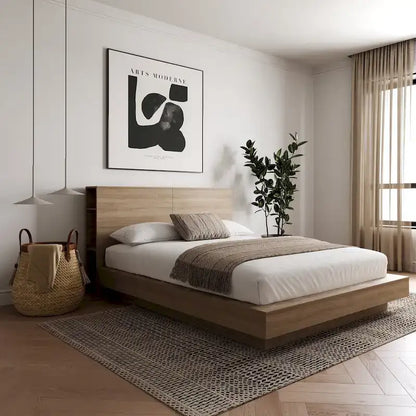 Marconi Platform Bed with Storage Headboard