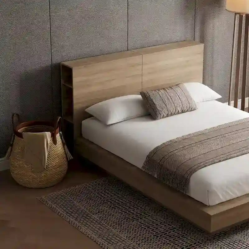 Marconi Platform Bed with Storage Headboard