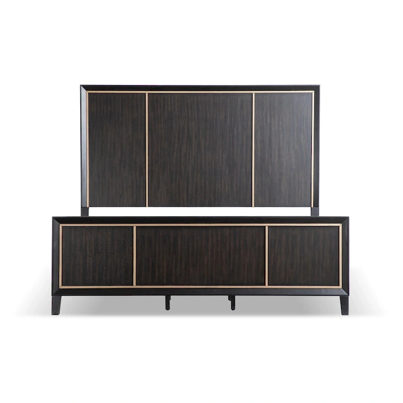 Furniture of America Nyx Modern Espresso Solid Wood Panel Bed