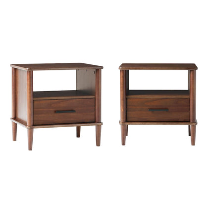 Middlebrook Designs Mid-Century Modern Solid Wood Spindle Nightstand (Set of 2)