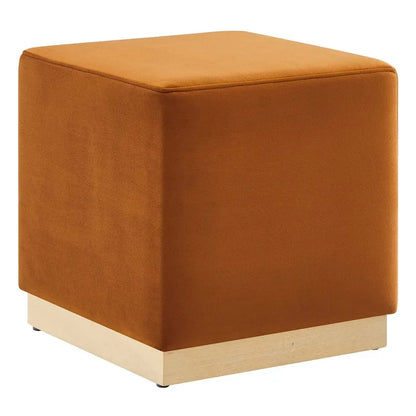 Tilden 17/28 Square Performance Velvet Upholstered Ottoman