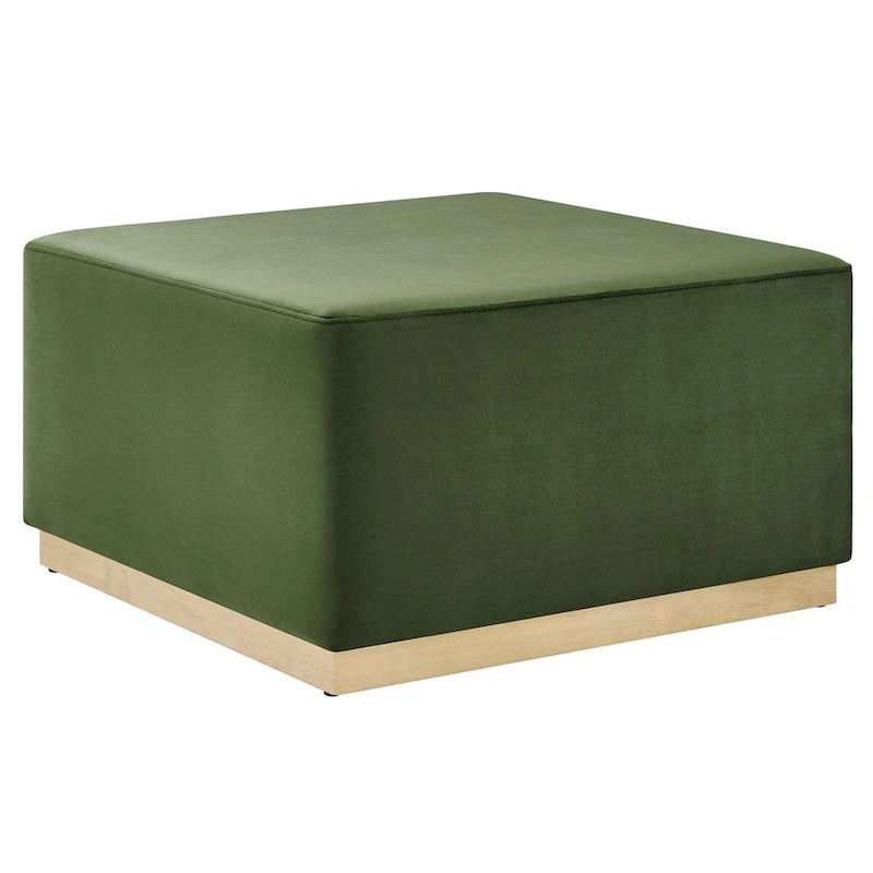 Tilden 17/28 Square Performance Velvet Upholstered Ottoman