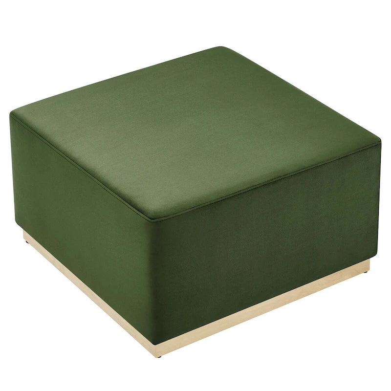 Tilden 17/28 Square Performance Velvet Upholstered Ottoman