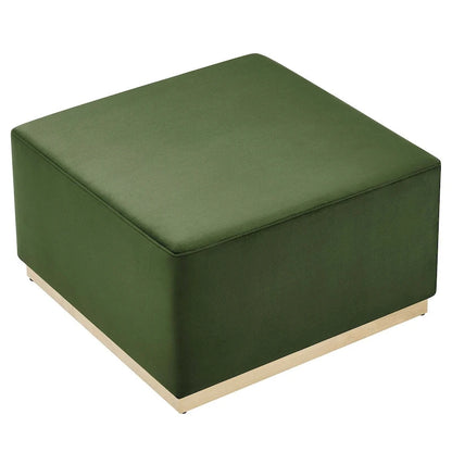 Tilden 17/28 Square Performance Velvet Upholstered Ottoman