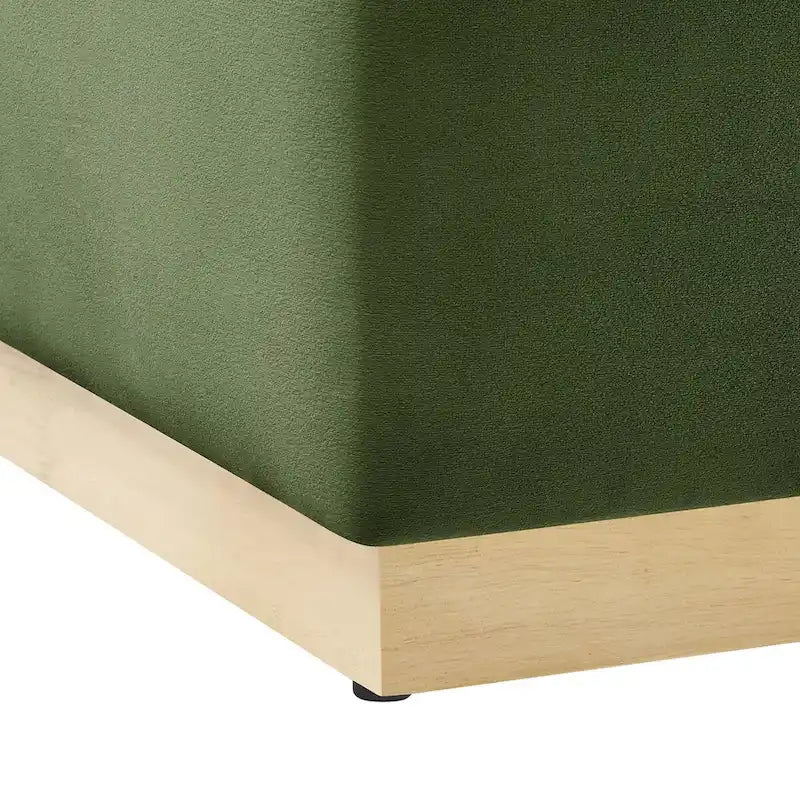 Tilden 17/28 Square Performance Velvet Upholstered Ottoman