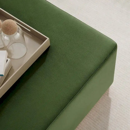 Tilden 17/28 Square Performance Velvet Upholstered Ottoman