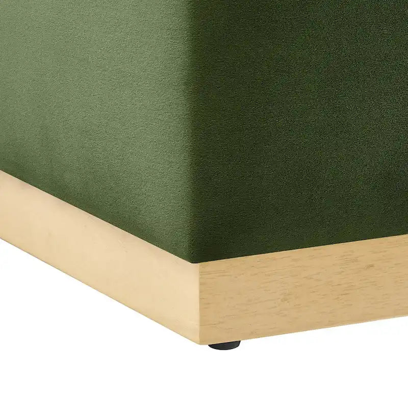 Tilden 17/28 Square Performance Velvet Upholstered Ottoman