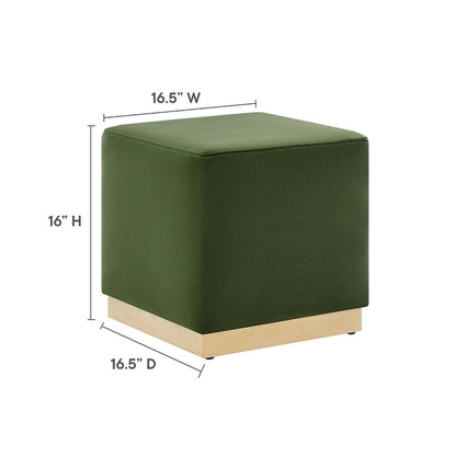 Tilden 17/28 Square Performance Velvet Upholstered Ottoman