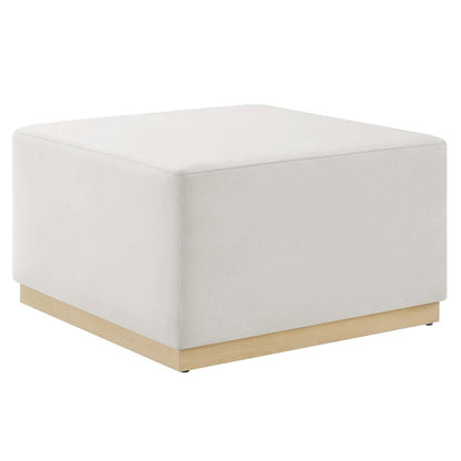 Tilden 17/28 Square Performance Velvet Upholstered Ottoman