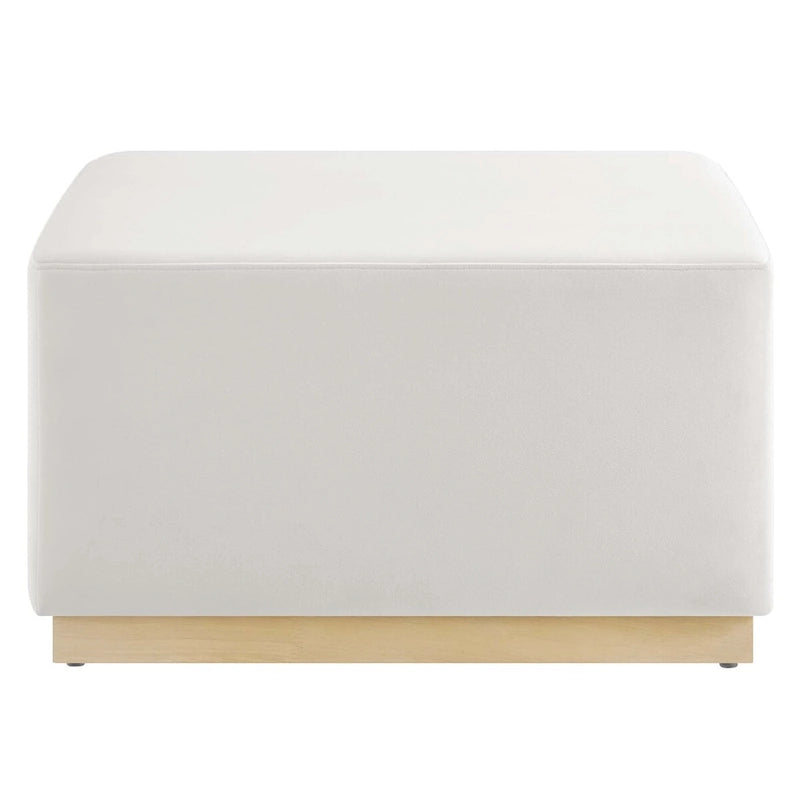Tilden 17/28 Square Performance Velvet Upholstered Ottoman