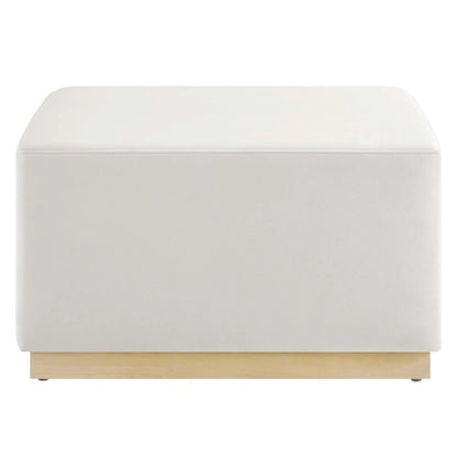 Tilden 17/28 Square Performance Velvet Upholstered Ottoman