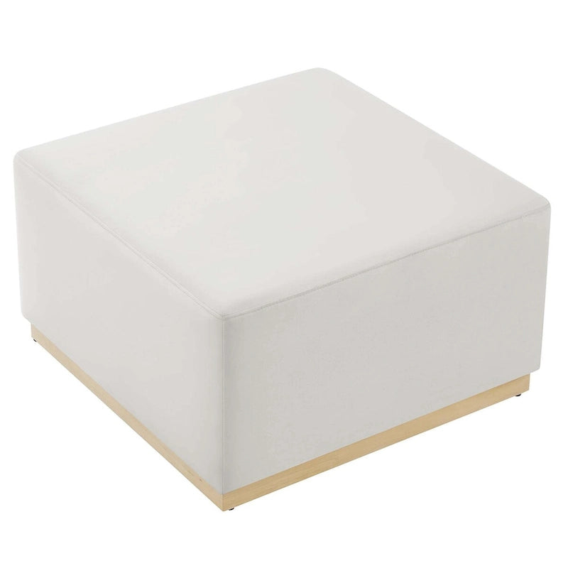 Tilden 17/28 Square Performance Velvet Upholstered Ottoman
