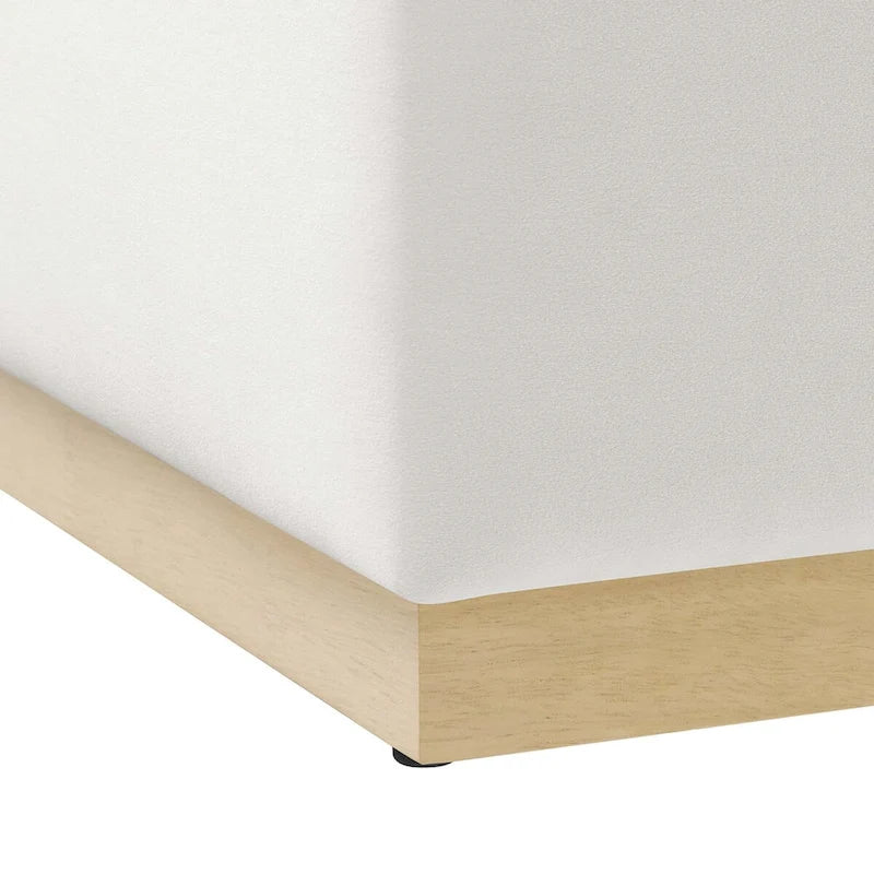 Tilden 17/28 Square Performance Velvet Upholstered Ottoman