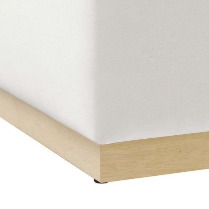 Tilden 17/28 Square Performance Velvet Upholstered Ottoman