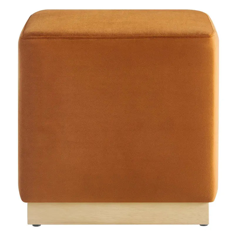 Tilden 17/28 Square Performance Velvet Upholstered Ottoman