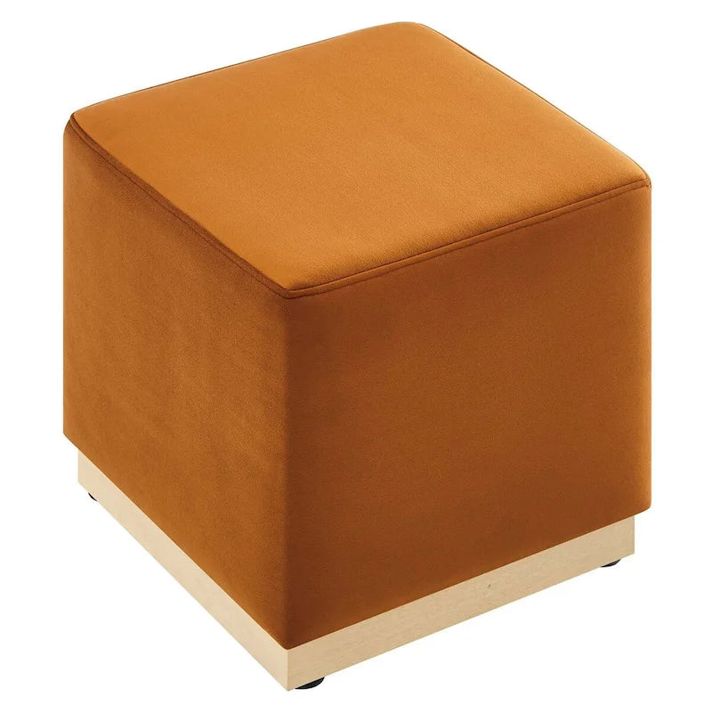 Tilden 17/28 Square Performance Velvet Upholstered Ottoman