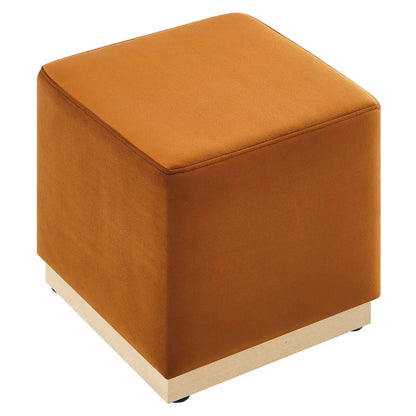 Tilden 17/28 Square Performance Velvet Upholstered Ottoman