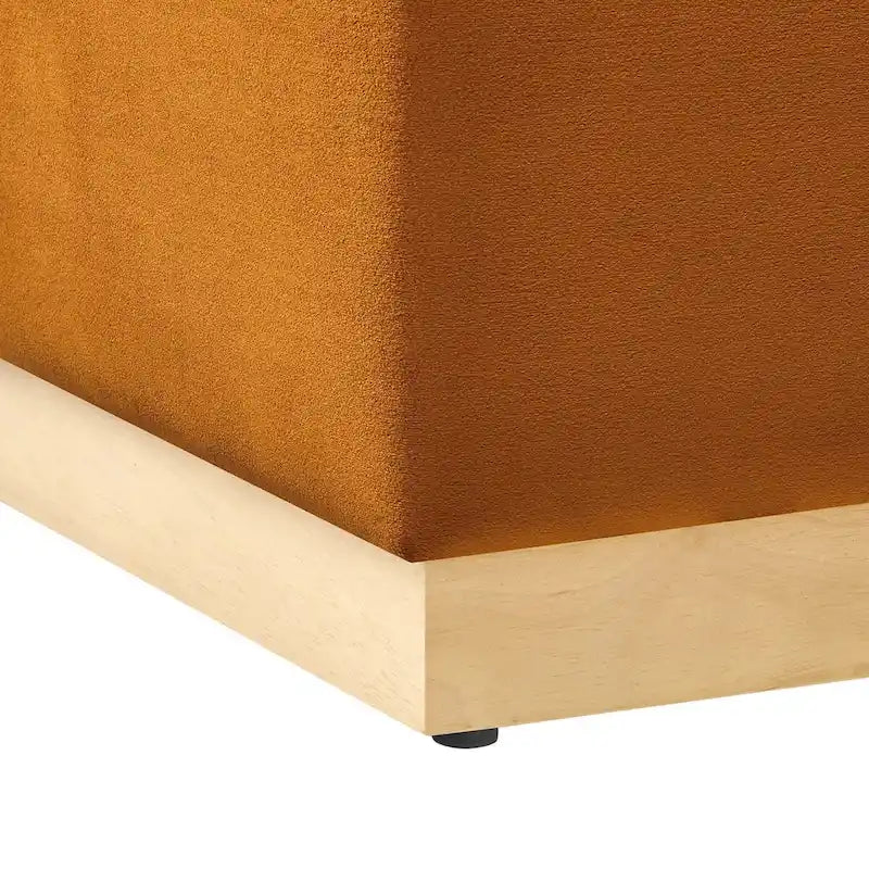 Tilden 17/28 Square Performance Velvet Upholstered Ottoman