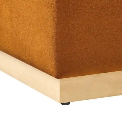 Tilden 17/28 Square Performance Velvet Upholstered Ottoman