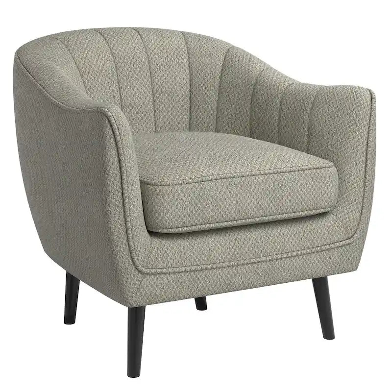 Neath Mid-Century Channel-Tufted Accent Chair with Removable Cushion Cover by iNSPIRE Q Classic