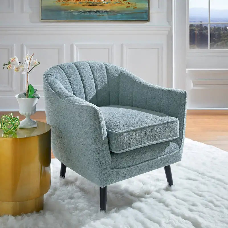 Neath Mid-Century Channel-Tufted Accent Chair with Removable Cushion Cover by iNSPIRE Q Classic