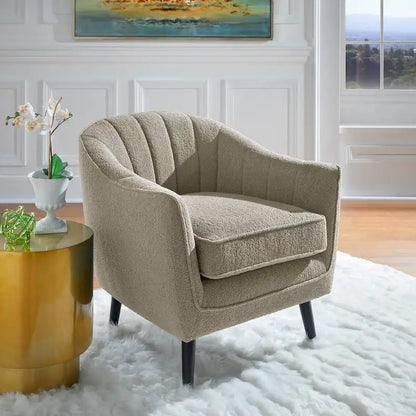 Neath Mid-Century Channel-Tufted Accent Chair with Removable Cushion Cover by iNSPIRE Q Classic