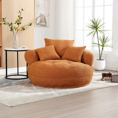 Circular wide living room fabric sofa, balcony homestay lazy sofa chair